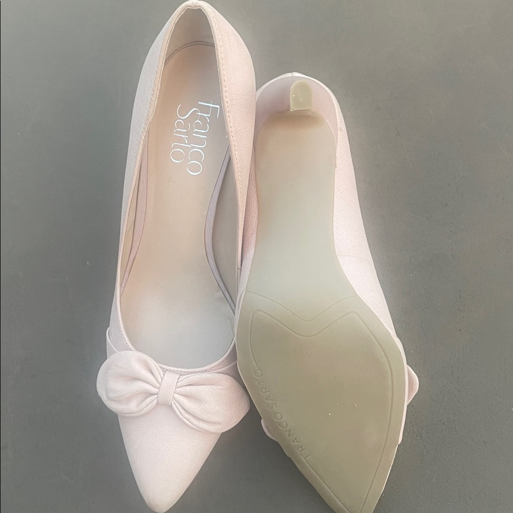 Franco Sarto Women’s Pink Bow Pointed Toe Heels – 3.5” Stiletto Pumps, size 8 - Picture 7 of 7
